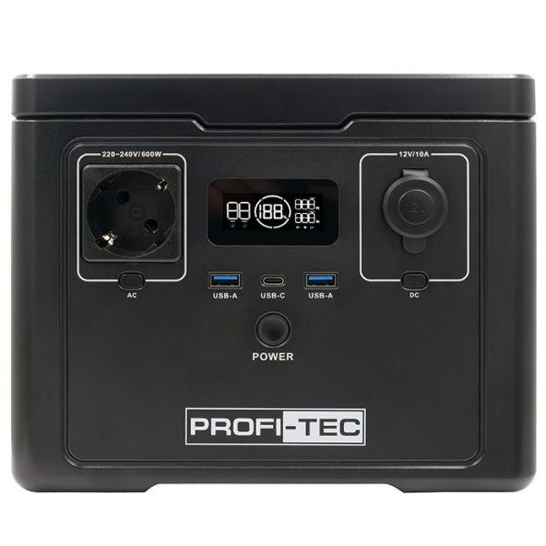 Портативна зарядна станція PROFI-TEC PPS600 LiFePO4 (1.2 кВт, 512 Вт/год) (006852), фото 1