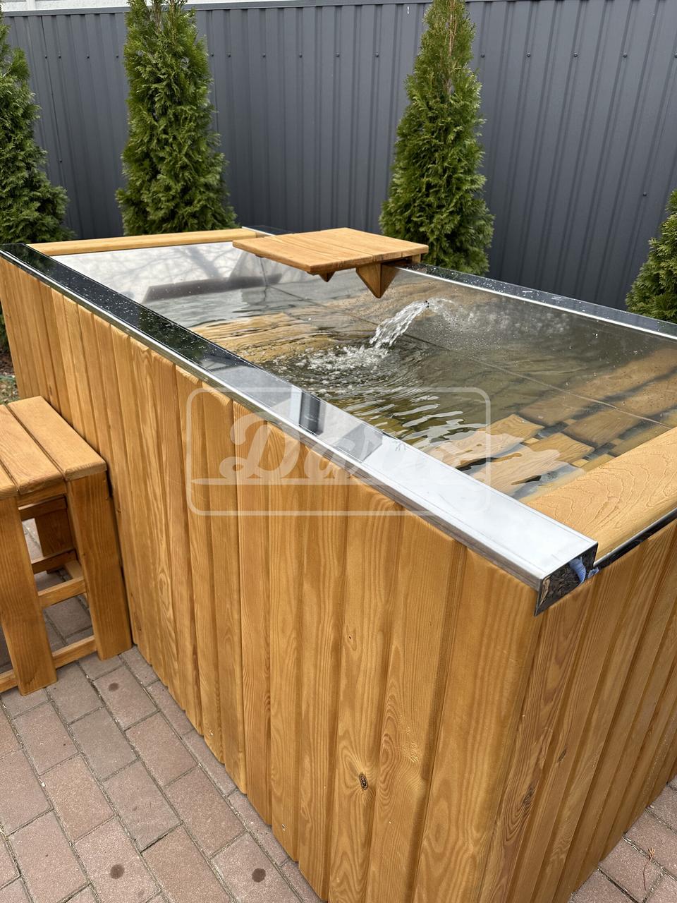Купіль (чан) для купання, паріння та охолодження SteelSpa 120*200 см