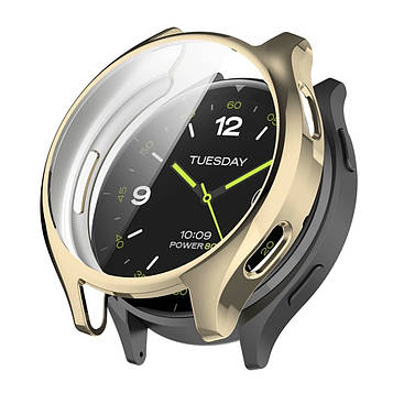 Захисний чохол для смарт годинника Xiaomi Watch 2 з плівкою золотистий