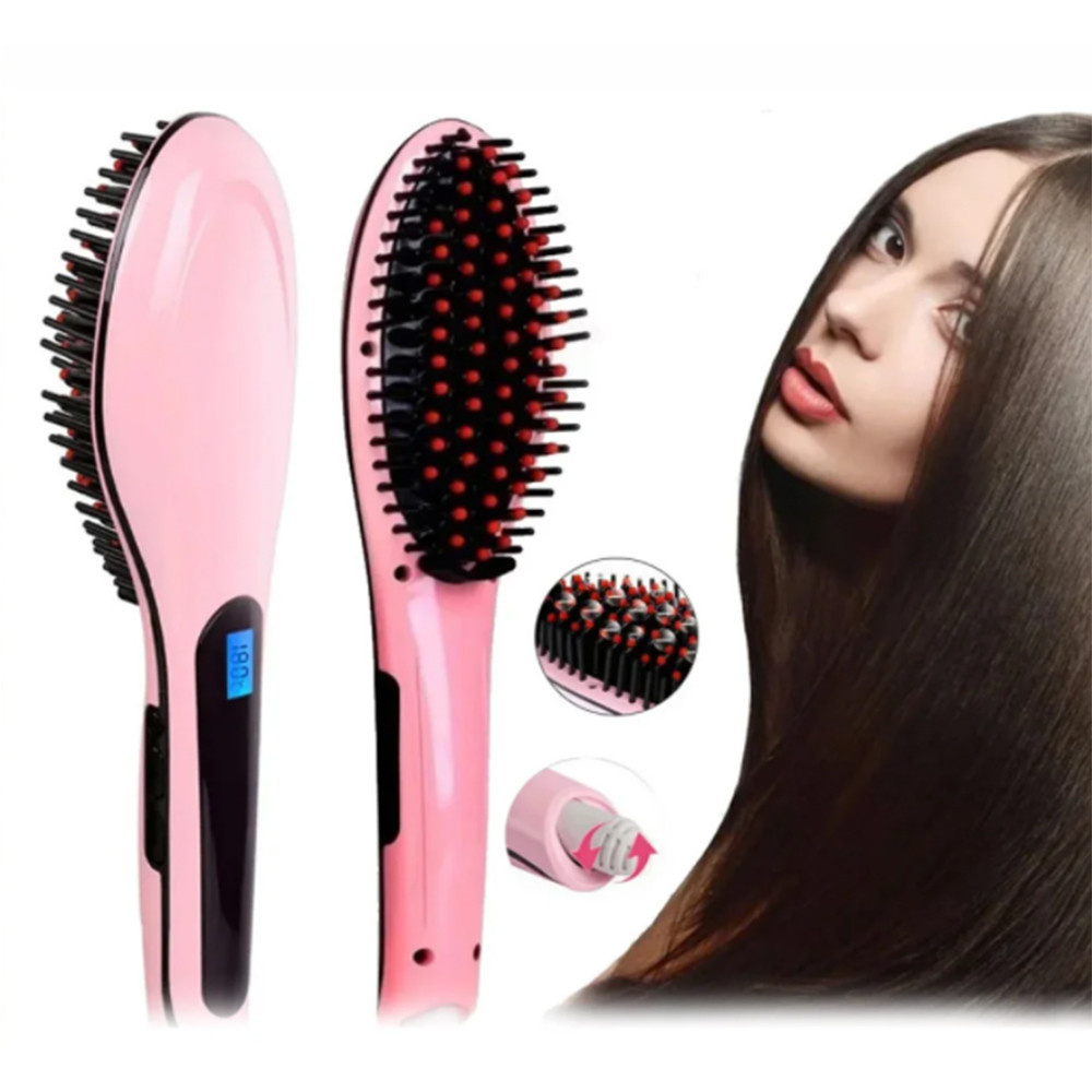 Гребінець випрямляч Fast Hair Straightener, гофре плойка прасок для волосся, праска для вирівнювання, фото 1