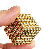 Магнітний конструктор Нео NeoCube Золотий, Магнітна іграшка неокуб, Неокуб магнітний конструктор, фото 7