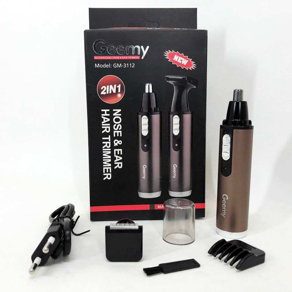 Тример GEMEI GM-3112 2в1, електробритва з насадками для бороди, триммер для бороди, триммер бездротової, фото 1