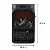 Портативний обігрівач Flame Heater 900 Вт, тепловий вентилятор, обігрівач для дому, ветродуйчик, фото 3