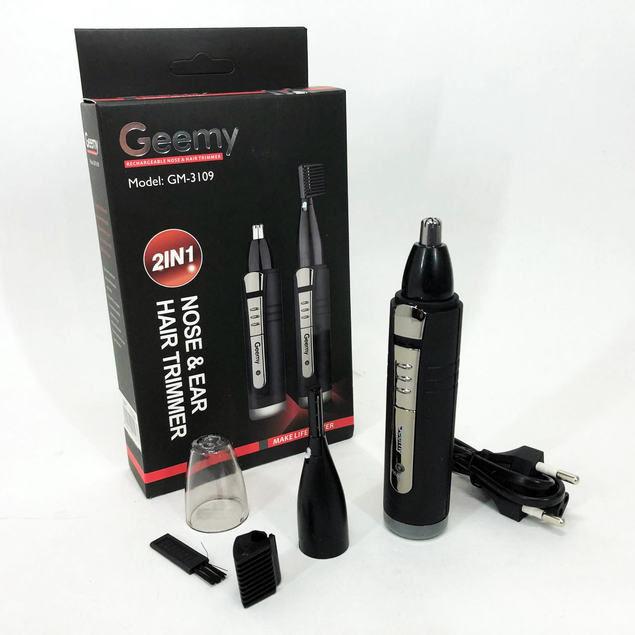 Тример GEMEI GM-3109 2в1, тример бездротовий, машинка чоловіча для гоління, бездротова електробритва, фото 1