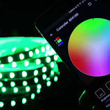 Світлодіодна стрічка SMD 5050 RGB LED 5 м IP65 з bluetooth контролем. підключення 220V, фото 5