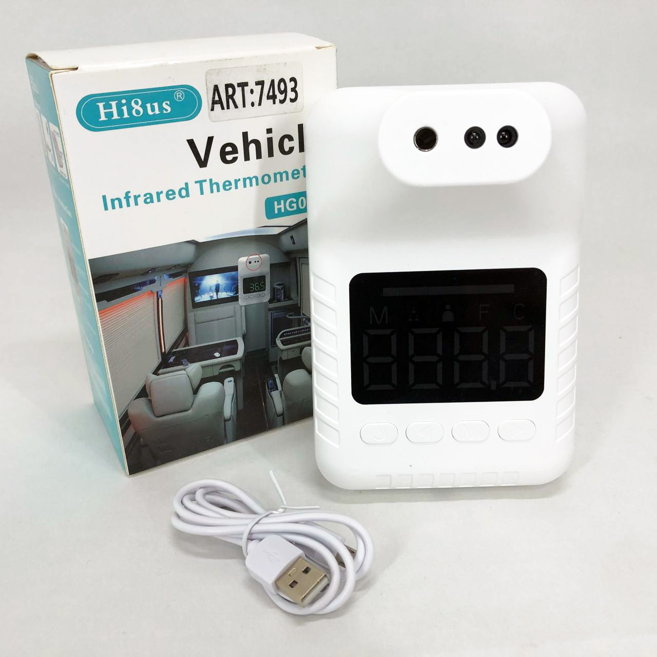 Стаціонарний безконтактний термометр Hi8us HG 02 з голосовими повідомленнями, Термометр електронний, фото 1