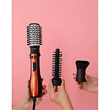 Фен Щітка Gemei Gm-4828 Браш Стайлер гребінець Для Брашинга, Фен щітка 3 в 1, Фен браш Gemei, фото 6