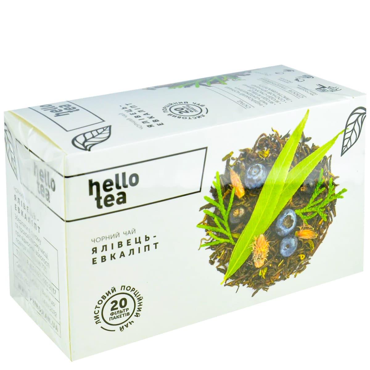 Чай чорний Hello Tea "Ялівець-евкаліпт" 20пакетів