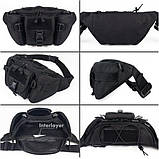 Якісна тактична сумка через плече, поясна дорожня міська чоловіча бананка – барсетка, фото 3