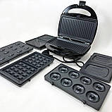 Мультипекар 6в1 зі знімними формами Domotec MS-7706, сендвічниця 4в1, домашній гриль для шаурми, фото 3