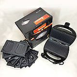 Мультипекар 6в1 зі знімними формами Domotec MS-7706, сендвічниця 4в1, домашній гриль для шаурми, фото 6