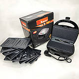 Мультипекар 6в1 зі знімними формами Domotec MS-7706, сендвічниця 4в1, домашній гриль для шаурми, фото 7