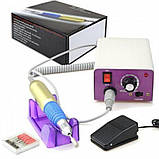 Фрезер для манікюру з педаллю для ноги DM4, потужний манікюрний фрезер, фрезер з насадками для манікюру, фото 3