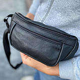 Чоловіча сумка на груди, Сумка для міста, Бананка унісекс, Містка бананка, Бананка через плече, фото 7