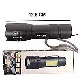 Ліхтарик акумуляторний ручний Bailong BL-29 діод T6 + COB зарядка від USB, ліхтарик led, водонепроникний, фото 7