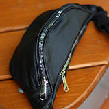 Бананка шкіряна. Сумка на пояс зі шкіри, Універсальна сумка нагрудна, Практична сумка на пояс, фото 5