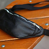 Бананка шкіряна. Сумка на пояс зі шкіри, Універсальна сумка нагрудна, Практична сумка на пояс, фото 6