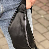 Бананка шкіряна. Сумка на пояс зі шкіри, Універсальна сумка нагрудна, Практична сумка на пояс, фото 7
