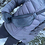 Шкіряна бананка, чоловіча сумка жіноча з натуральної шкіри, чорна барсетка, фото 2