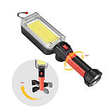 Ліхтар кемпінговий ZJ-8859-COB-3 акумуляторний 18650 х 2, зарядка від micro USB, з магнітом та гачком, фото 7