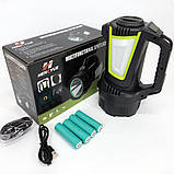 Ліхтар кемпінг переносний T100A-10W+2COB з бічними LED white/red/blue, Акумуляторна лампа для кемпінгу, фото 3