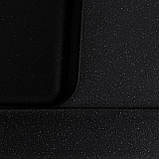 Гранітна мийка для кухні Platinum 6250 ZIRKONE матовий Чорний металік, фото 7