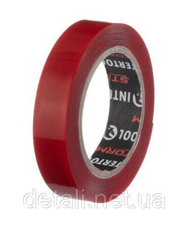 Стрічка клейка двостороння STRONG FIX 12мм*2м*0,5мм Storm INTERTOOL KT-0822, фото 1