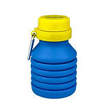 Пляшка для води складана Magio MG-1043B 450 мл. Колір: синій, фото 2