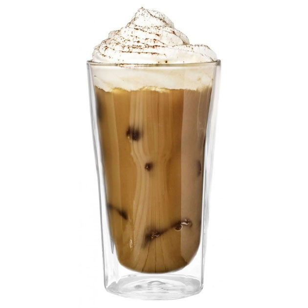 Набір склянок із подвійним дном Con Brio CB-8735-2 350 мл 2 шт, прозорі чашки з подвійними стінками, фото 1