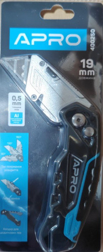 Ніж трапеція металевий розкладний TS-19 APRO, фото 1