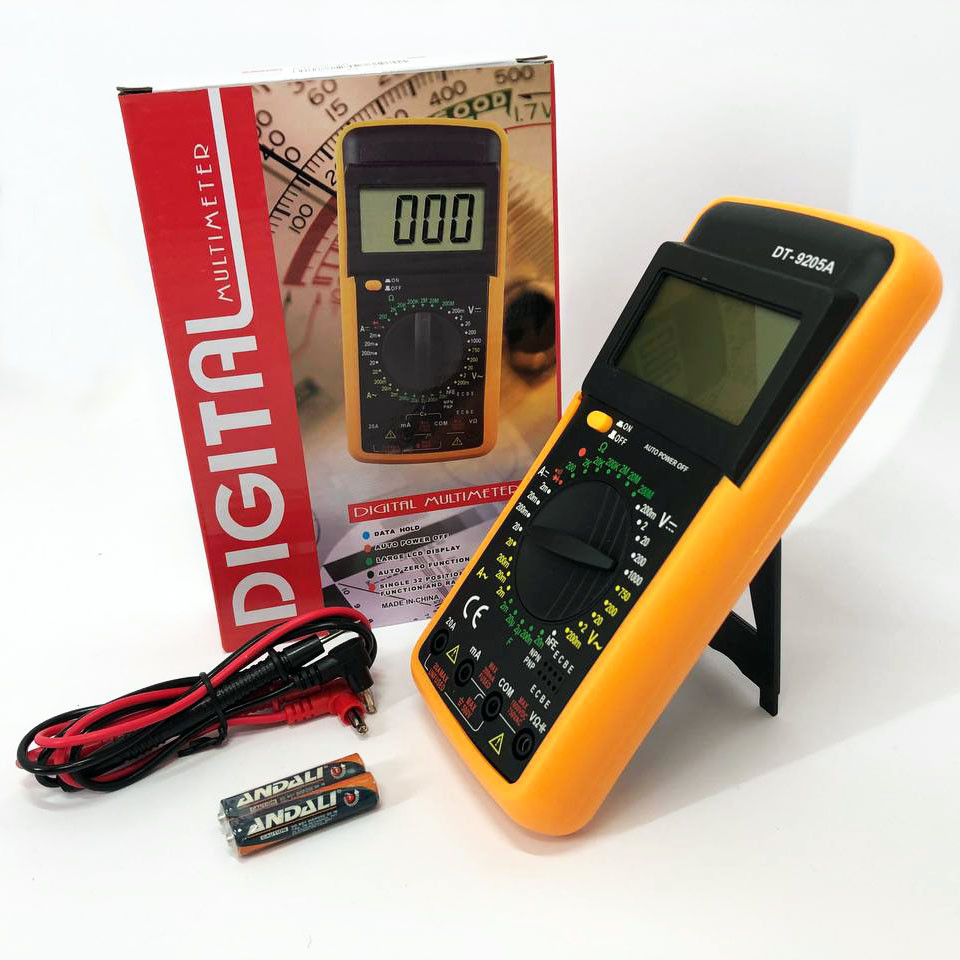 Мультиметр цифровий тестер Digital Multimeter DT9205A зі звуком, для автомобіля, гарний мультиметр, фото 1