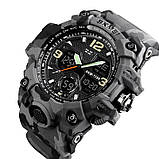 Годинник наручний чоловічий SKMEI 1155BCMGY, армійський годинник протиударний. Колір: сірий камуфляж, фото 4