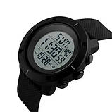 Годинник наручний чоловічий SKMEI 1213BK BLACK BIG SIZE, годинник тактичний протиударний. Колір: чорний, фото 4
