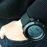 Годинник наручний чоловічий SKMEI 1213BK BLACK BIG SIZE, годинник тактичний протиударний. Колір: чорний, фото 6