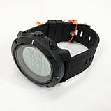 Годинник наручний чоловічий SKMEI 1213BK BLACK BIG SIZE, годинник тактичний протиударний. Колір: чорний, фото 7
