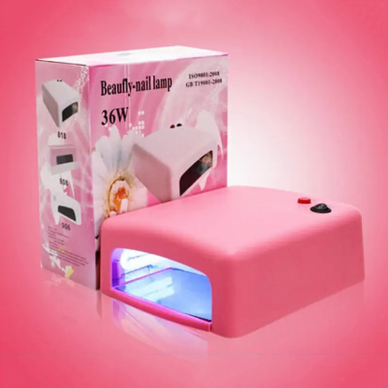 Лампа для манікюру з таймером ZH-818, Лампа для нігтів із тривалим терміном служби. Колір: рожевий, фото 1