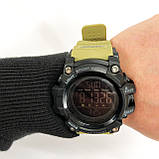 Годинник наручний чоловічий SKMEI 1384KH KHAKI, годинник наручний електронний тактичний. Колір: хакі, фото 3