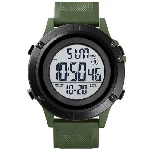 Годинник наручний чоловічий SKMEI 1508AGWT ARMY GREEN-WHITE, Водонепроникний чоловічий годинник. Колір: