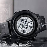 Годинник наручний чоловічий SKMEI 1508BKWT BLACK, годинник наручний електронний тактичний. Колір: чорний, фото 5