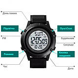 Годинник наручний чоловічий SKMEI 1508BKWT BLACK, годинник наручний електронний тактичний. Колір: чорний, фото 6