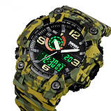 Годинник наручний чоловічий SKMEI 1520CMGN CAMO GREEN, годинник військовий чоловічий, для військовослужбовців., фото 5