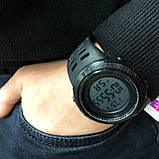 Годинник наручний чоловічий SKMEI 1681BKWT BLACK-WHITE, годинник спортивний. Колір: чорний з білим циферблатом, фото 5