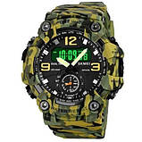 Годинник наручний чоловічий SKMEI 1965CMGN CAMO GREEN, військовий чоловічий наручний годинник зелений. Колір:, фото 4