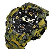 Годинник наручний чоловічий SKMEI 1965CMGN CAMO GREEN, військовий чоловічий наручний годинник зелений. Колір:, фото 6