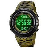 Годинник наручний чоловічий SKMEI 2070CMGN ARMY GREEN CAMO. Колір: зелений камуфляж, фото 4