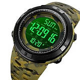 Годинник наручний чоловічий SKMEI 2070CMGN ARMY GREEN CAMO. Колір: зелений камуфляж, фото 6