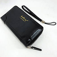 Гаманець шкіряний чоловічий Baellerry leather black, гаманець чоловічий для карток. Колір: чорний