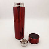 Термос UNIQUE UN-1006 500мл із датчиком температури, Термос із дисплеєм температури. Колір: червоний, фото 2