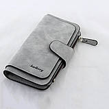 Клатч портмоне гаманець Baellerry N2341, жіночий гаманець маленький шкірозамінник. Колір: сірий, фото 4
