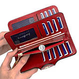 Клатч портмоне гаманець Baellerry N2341, Жіночий ексклюзивний гаманець, Невеликий гаманець. Колір: червоний, фото 3